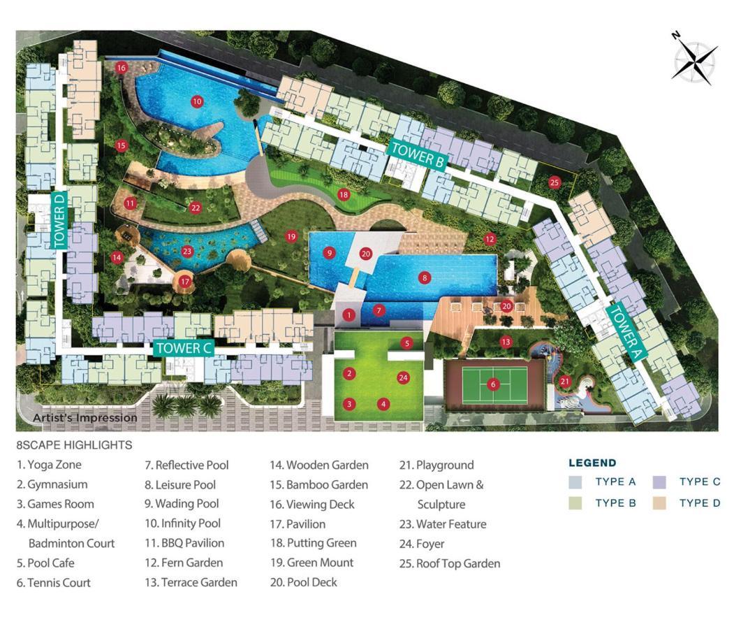 Homenest Jb City Poolview Suite By Cozy Home Johor Bahru Dış mekan fotoğraf